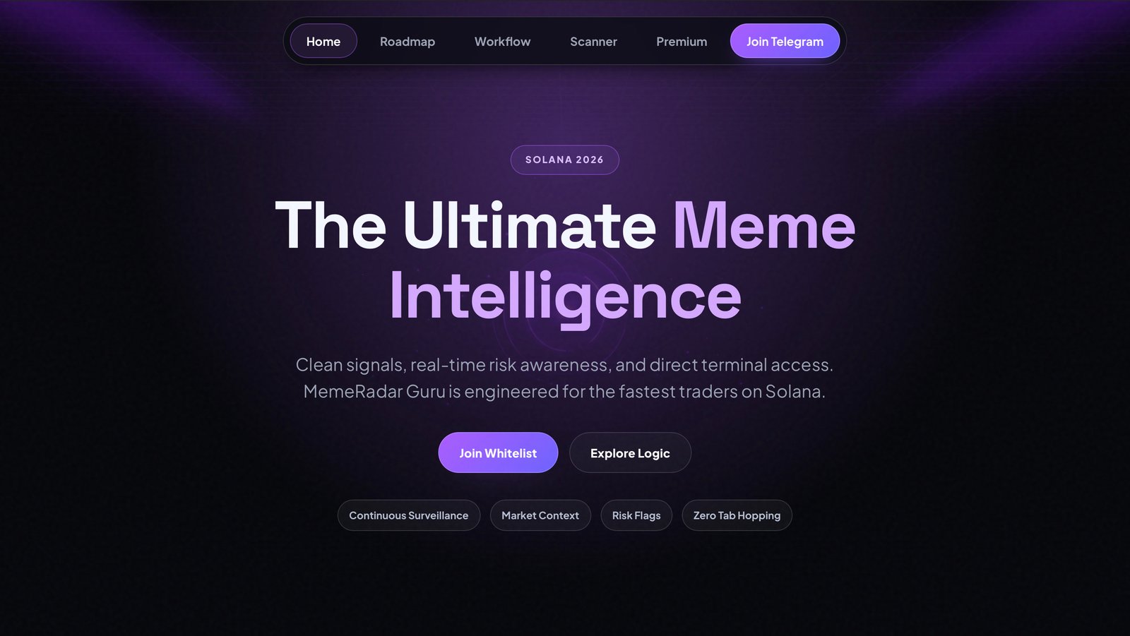 MemeRadarGuru — Custom PHP Solana crypto meme alerts platform